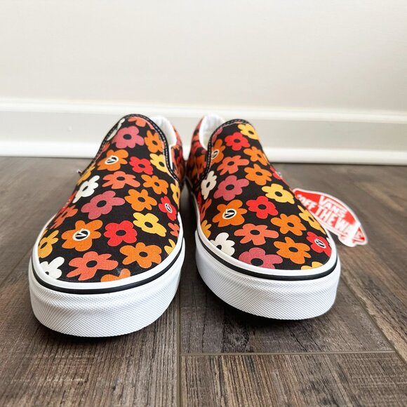 NEW Vans Mens 13 Shoes Classic Slip On Floral Low Flower Sneaker Low Skateboard - Picture 4 of 11